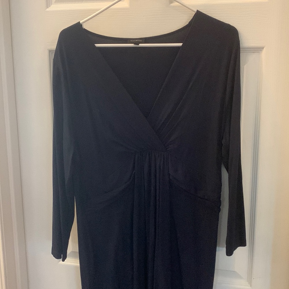 Talbots navy knit dress Sz L